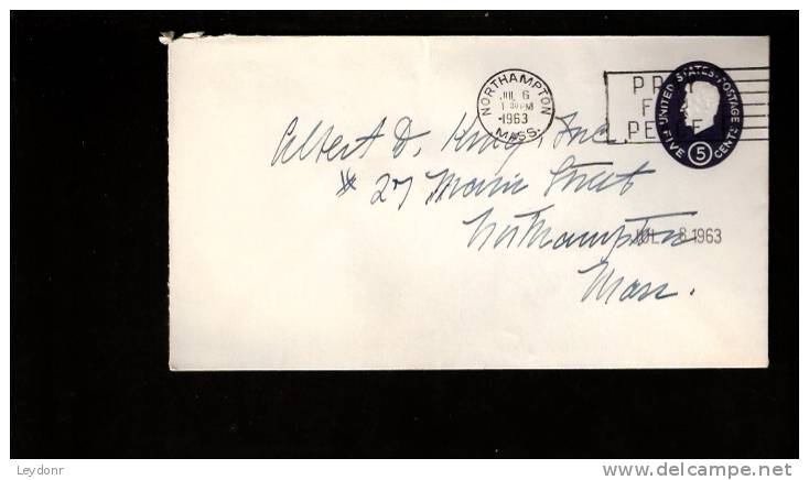 Abraham Lincoln - Postmarked "PRAY FOR PEACE" Northampton, MA - 1961-80