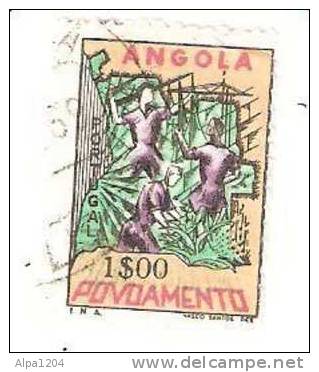 TIMBRE D ANGOLA "REPUBLICA PORTUGUESA"  OBLITERE - Collections