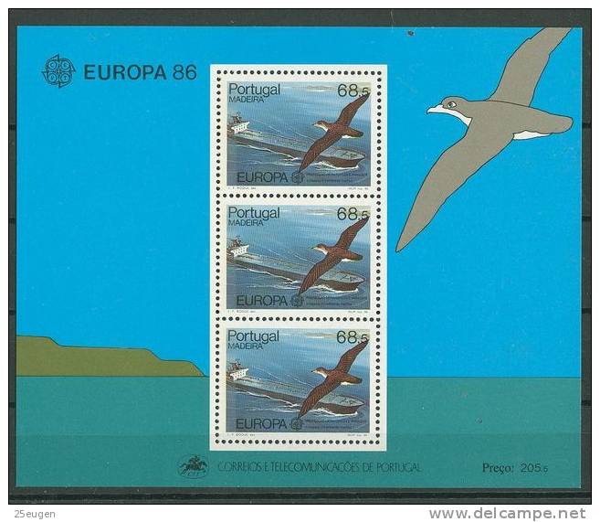 MADEIRA 1986 EUROPA CEPT MS  MNH - 1986