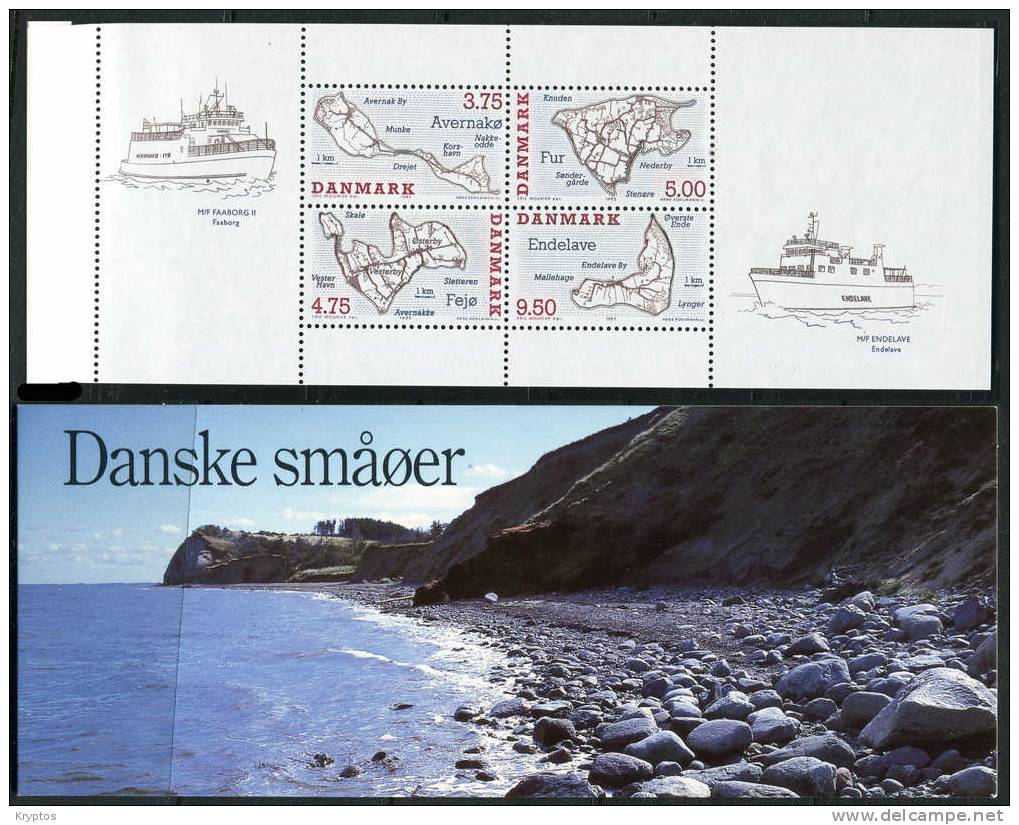 Denmark 1995 - Small Islands (Denmark) - Complete Booklet With 2 Blocks Of 4 - Booklets