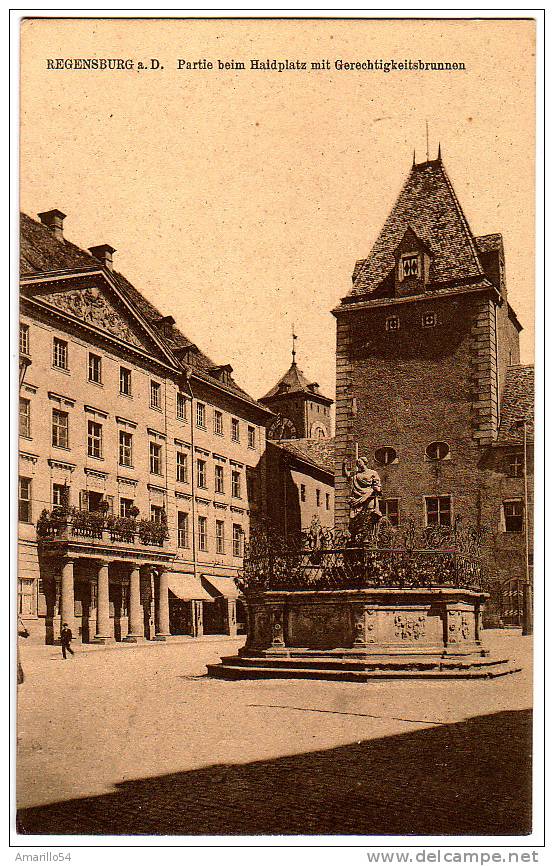 RAR Regensburg A. D. - Haidplatz, Brunnen Cca 1920 - Regensburg