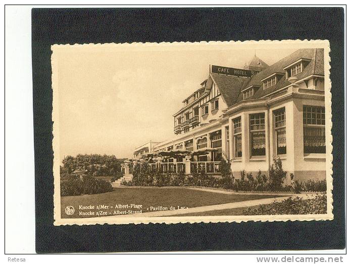 KNOCKE A / ZEE ALBERT - STRAND PAVILLON DU LAC  OUDE POSTKAART - INGEPLAKT GEWEEST - Knokke