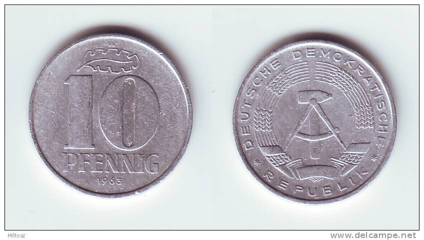 Germany DDR 10 Pfennig 1963 A - 10 Pfennig