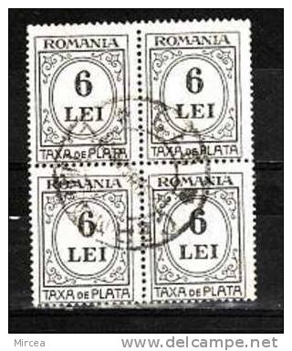 Roumanie Taxe Bloc De4 Oblitere Cernauti Actuellement Moldavie - Used Stamps