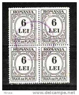M. 2807 Taxe Bloc De4 Oblitere - Used Stamps