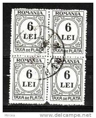 Roumanie Taxe Bloc De4 Oblitere(d) - Used Stamps