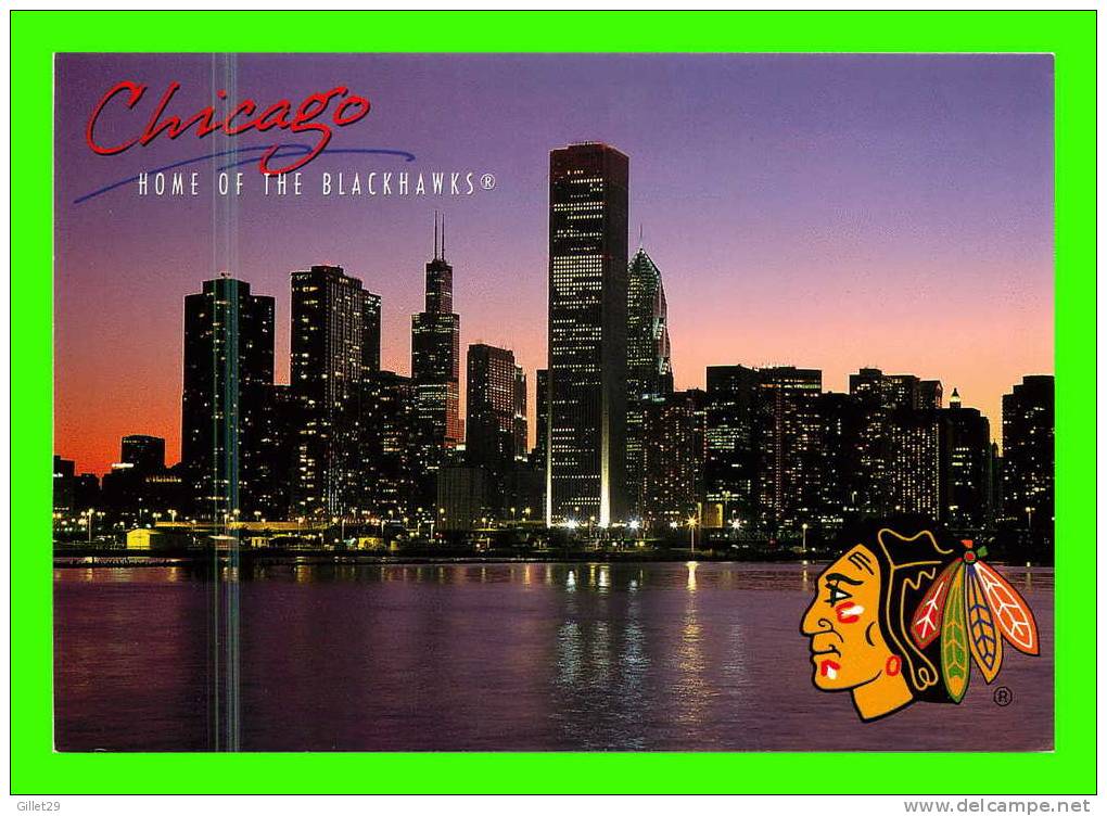 CHICAGO, IL - NHL. CHICAGO BLACKHAWKS  - DIMENSION 12 X 17cm - - Chicago