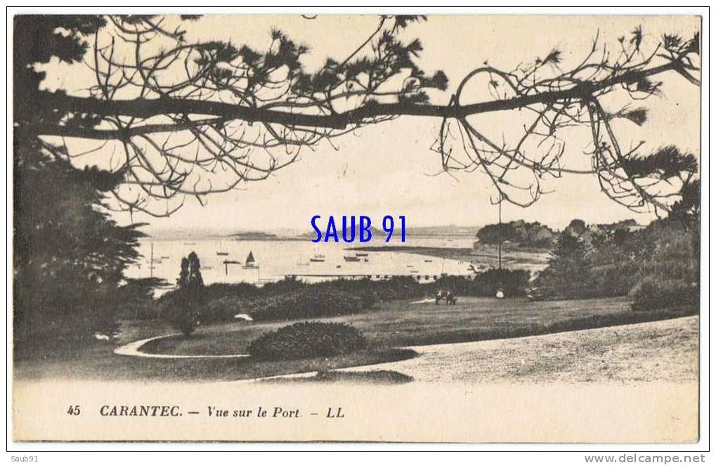 Carantec   - Vue Sur Le Port- L.L.,N°45-  -Circulé En 1933-Réf:5706 - Carantec