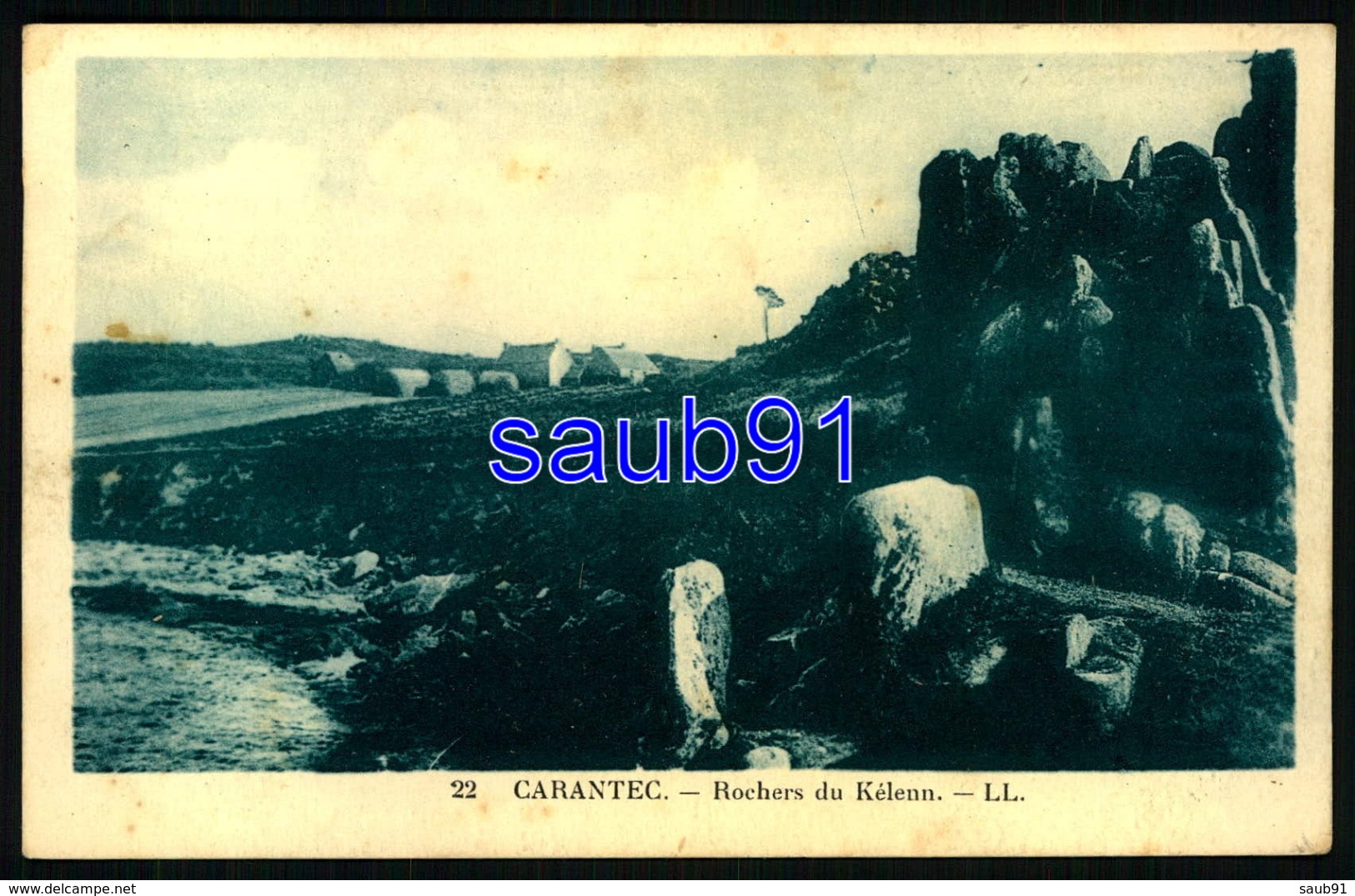 Lot De 2 CPA - Carantec -Les Rochers De La Plage Du Kélenn- N.L.Morlaix,,N°17-  -Circulé En 1931- Rochers Du Kélenn - Carantec