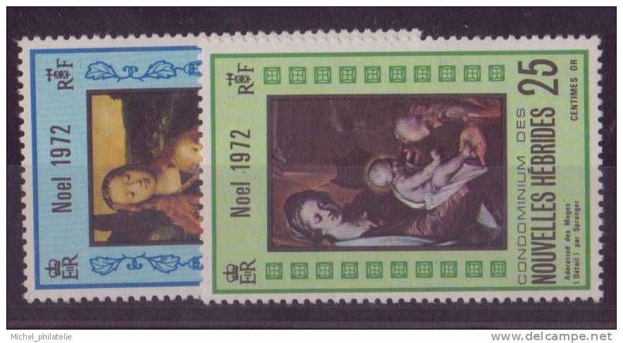 NOUVELLES-HEBRIDES N° 350/51** NEUF SANS CHARNIERE  NOEL TABLEAUX - Unused Stamps