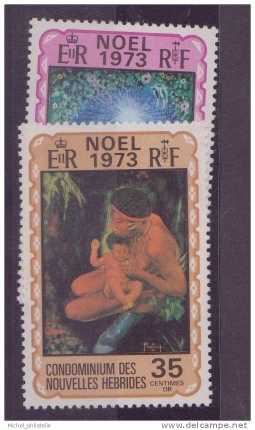 NOUVELLES-HEBRIDES N° 374/75** NEUF SANS CHARNIERE NOEL - Unused Stamps