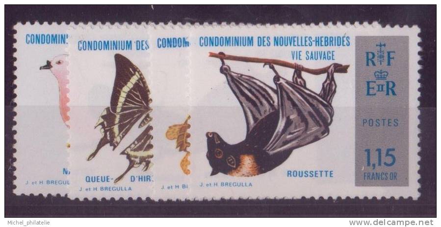 NOUVELLES-HEBRIDES N° 378/81** NEUF SANS CHARNIERE PROTECTION DE LA VIE SAUVAGE - Neufs