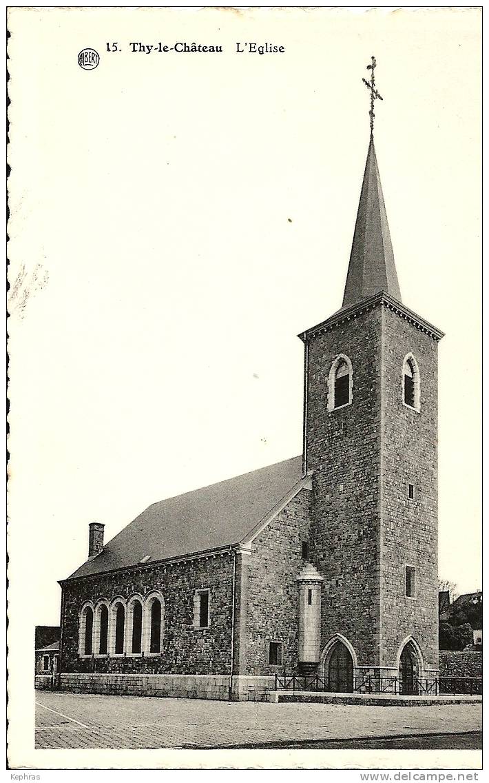 15. THY-LE-CHATEAU : L'Eglise- CPSM Peu Courante - Courrier De 1974 - Walcourt