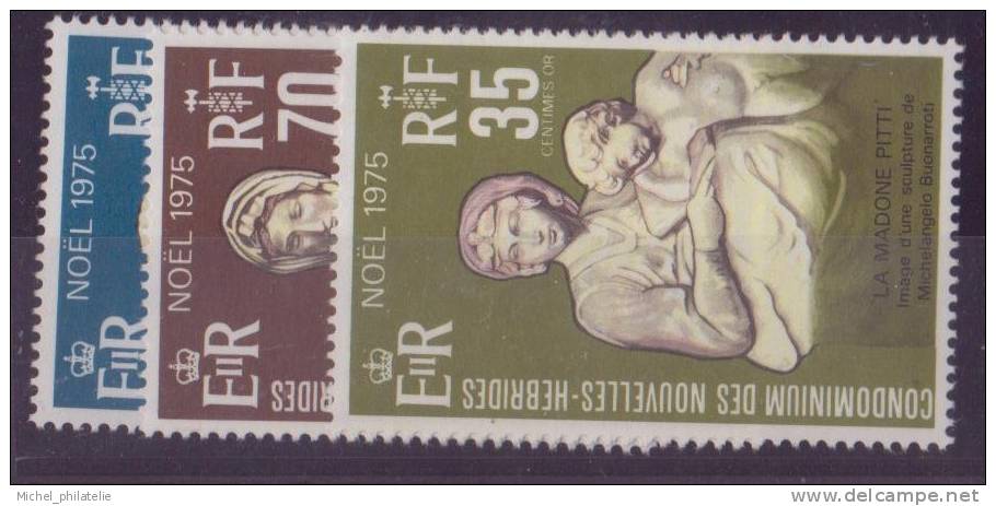 NOUVELLES-HEBRIDES N° 418/20** NEUF SANS CHARNIERE  NOEL SCULPTURES - Unused Stamps