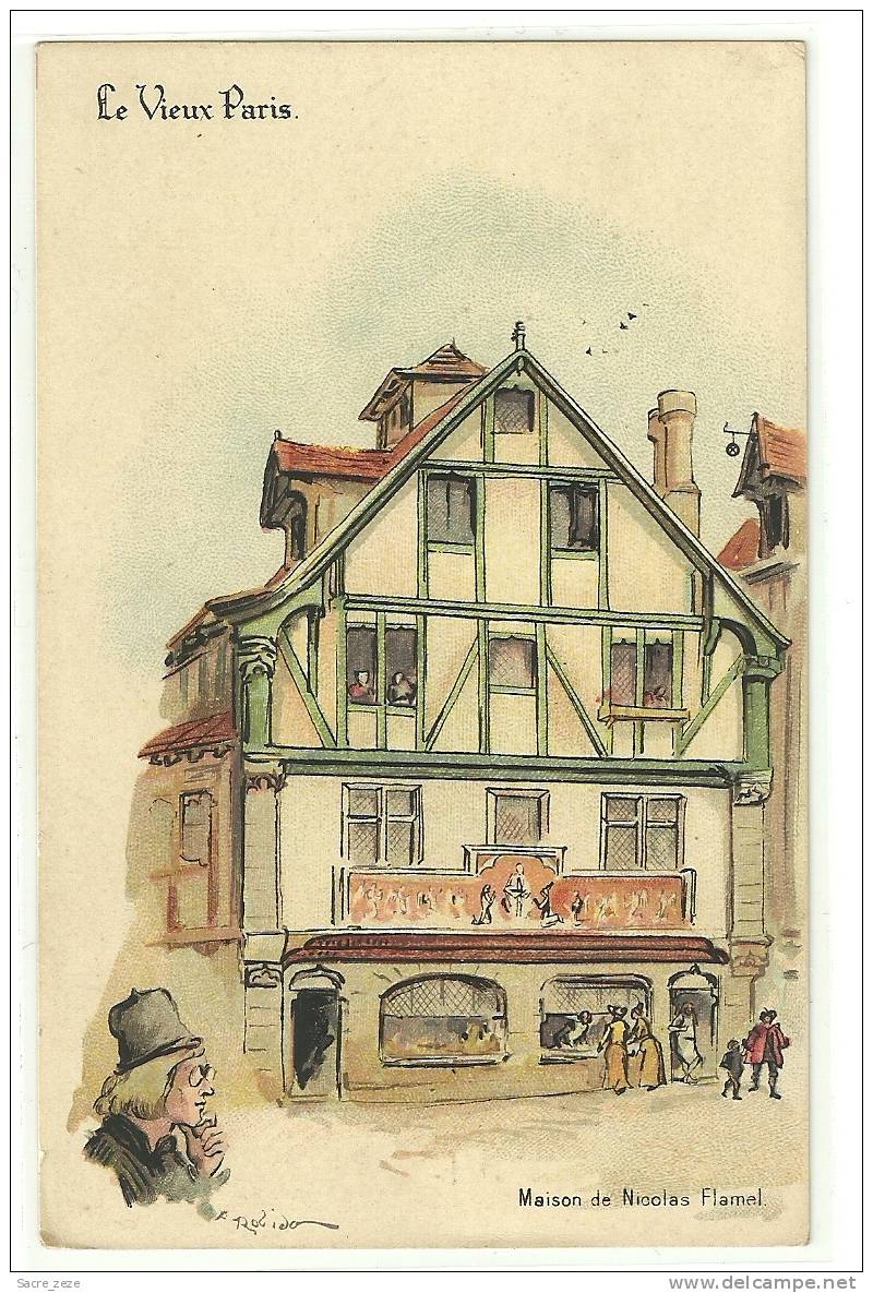 LE VIEUX PARIS-ROBIDA-neuve-Maison De Nicolas Flamel - Robida