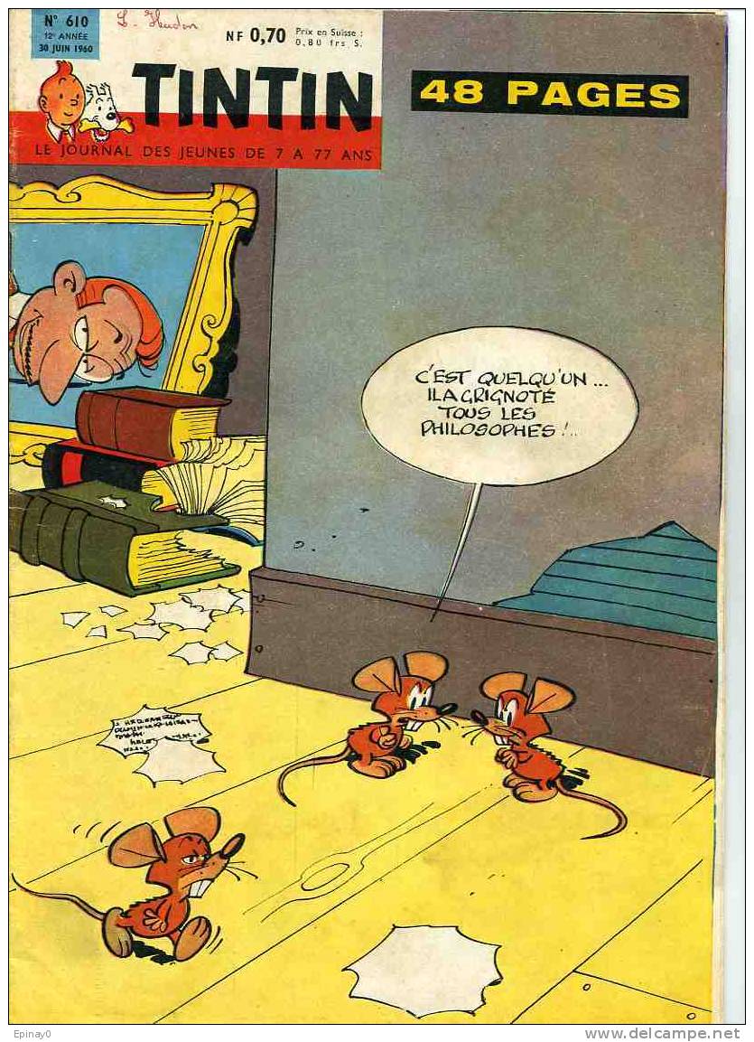 Le Journal De Jeunes TINTIN - Année 1960 - N° 610 - Tintin