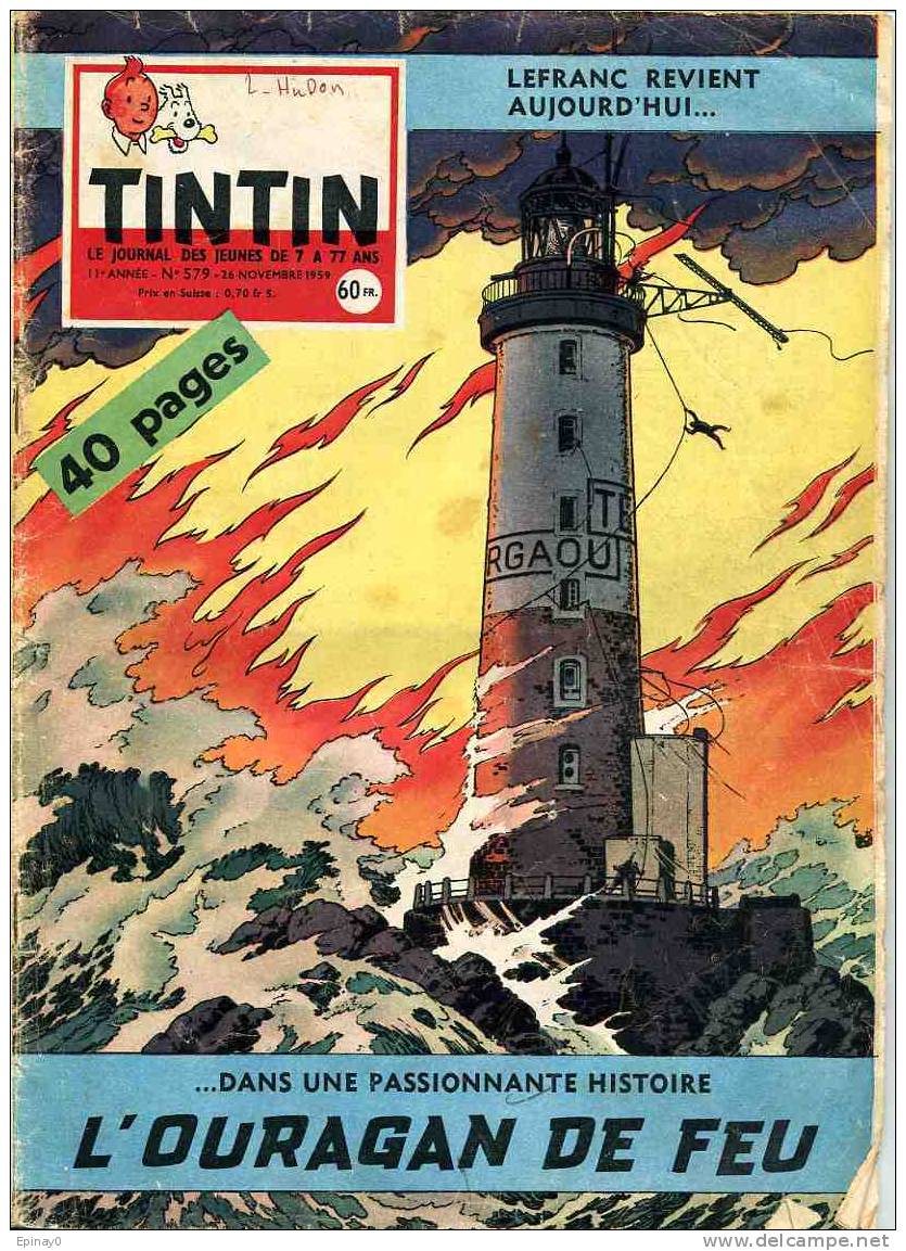 Le Journal De Jeunes TINTIN - Année 1959 - N° 579 - Tintin