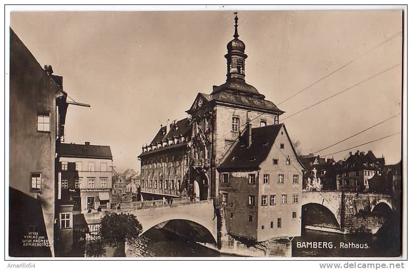 RAR Foto AK Bamberg - Rathaus 1922 ! - Bamberg