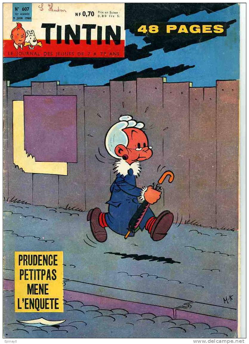 Le Journal De Jeunes TINTIN - Année 1960 - N° 607 - Tintin