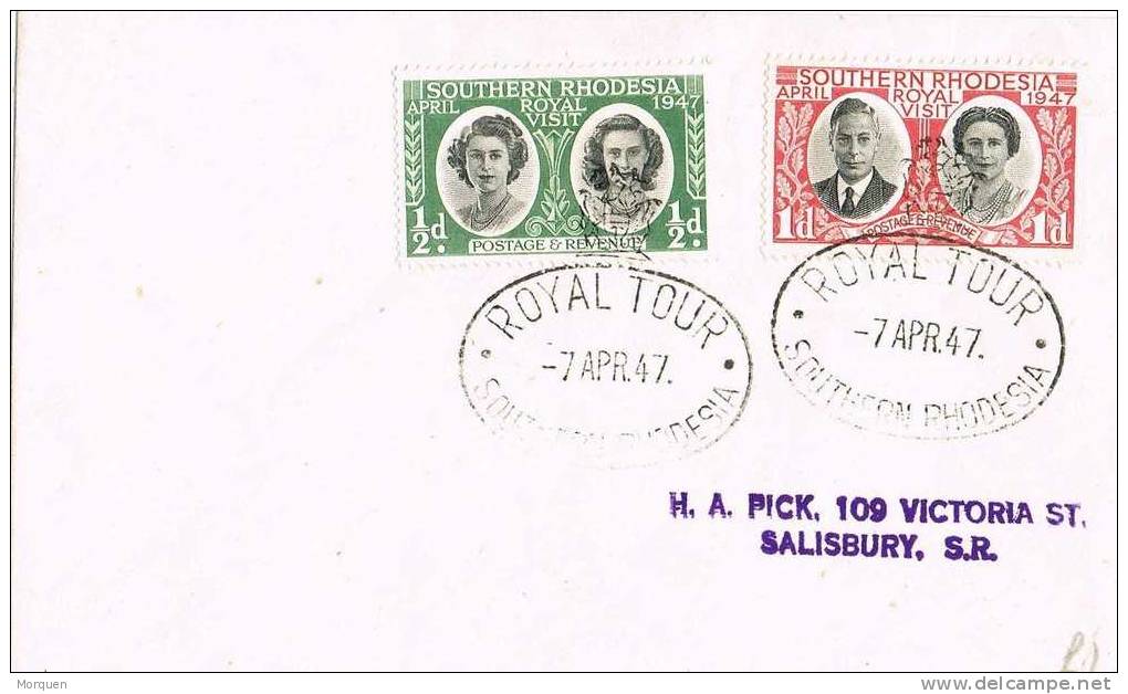 2108. Carta SOUTHERN RHODESIA 1947. Colonia Inglesa Rodesia - Zuid-Rhodesië (...-1964)