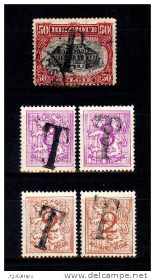 Belgica 5 Tasa, "T" YT24 Y Más Modernos. - Stamps