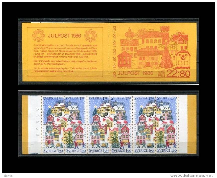 Sweden 1986 Mi Blatt 144 Booklet With 12 Stamps Unused. - 1981-..