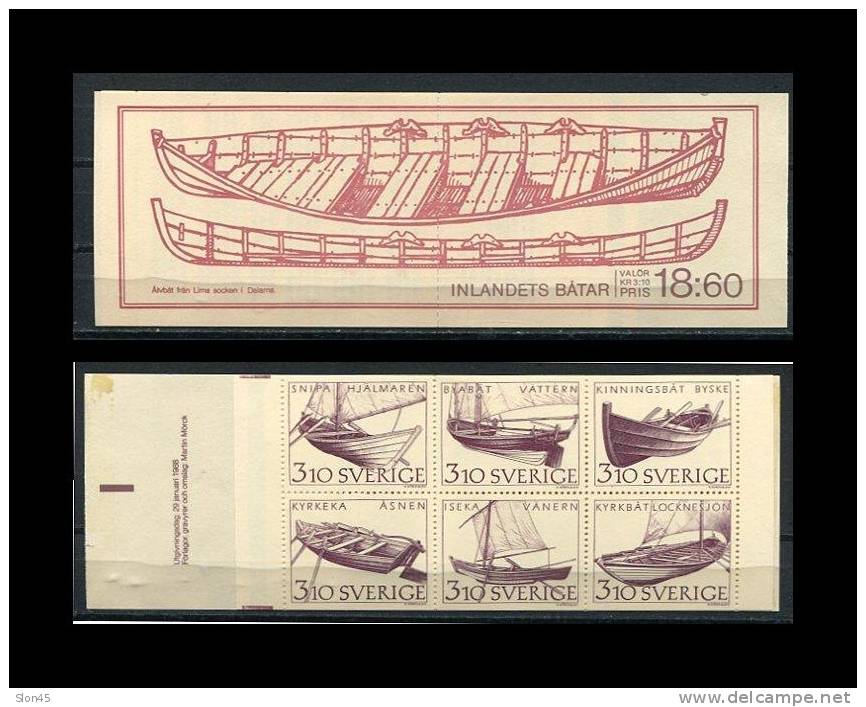 Sweden 1988  MI Blatt 155 Booklet With 6 Stamps Unused. - Autres (Mer)