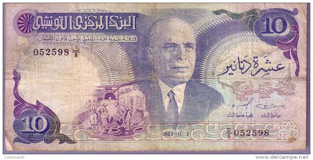 Billet - Tunisie - 10 Dinars - 1983-11-3 - 052598 - Tunisie