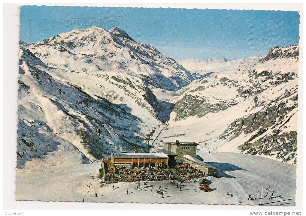 Val-D'Isère (73) : Vue Aérienne Sur Le Sommet De La Tête De Solaise, Bar Et Gare Du Sommet En 1969 (animée). - Val D'Isere