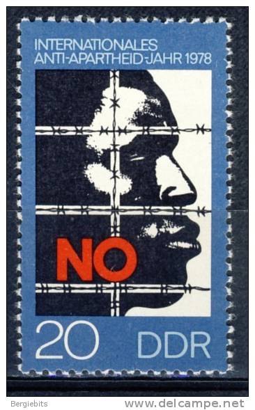 1978 GDR   Complete MNH    Set Of 1 Stamp  "  ANTI APARTHEID " - Unused Stamps