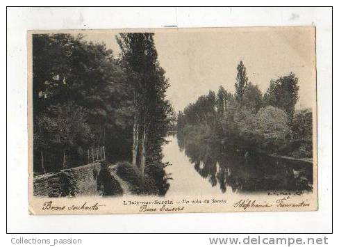 Cp, 89, L'Ile-sur-Serein, Un Coin Du Serein, Voyagée 1904 - L'Isle Sur Serein