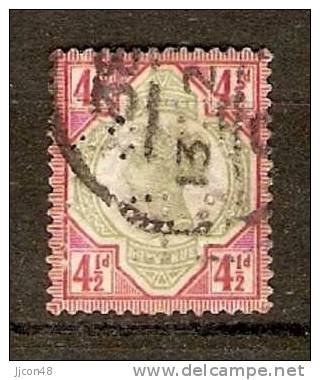 Great Britain  1887-1900  QV. 4.1/2d   (o) SG.206  (perfin) - Gezähnt (perforiert)