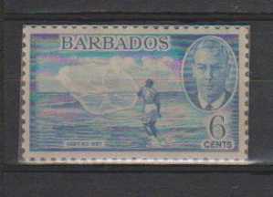 Barbados 1950 MH, Casting Net For Fish, Averg.cond. Filler - Barbades (1966-...)