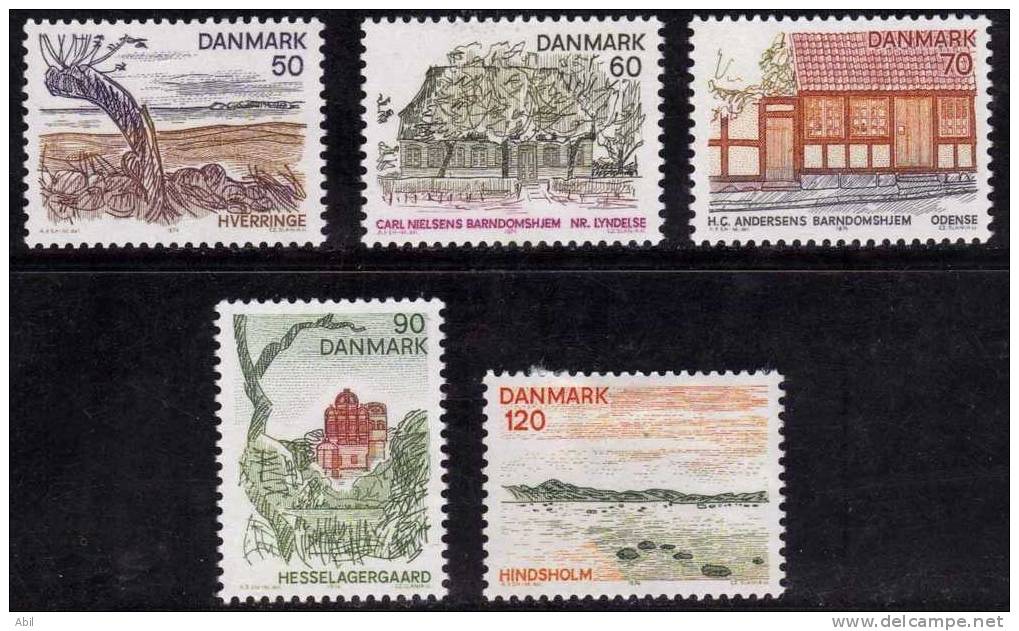 Danemark  1974 N°Y.T. : 574 à 578* - Ungebraucht