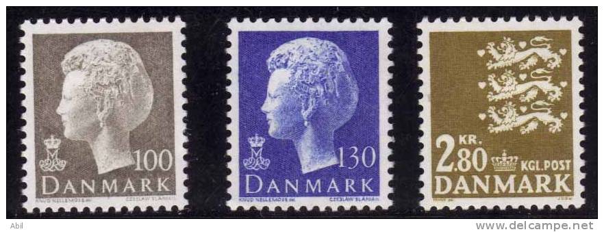 Danemark  1975 N°Y.T. : 592 à 594* - Neufs
