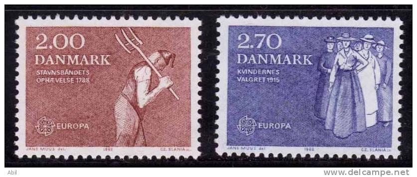 Danemark  1982 N°Y.T. : 752 Et 753** - Unused Stamps