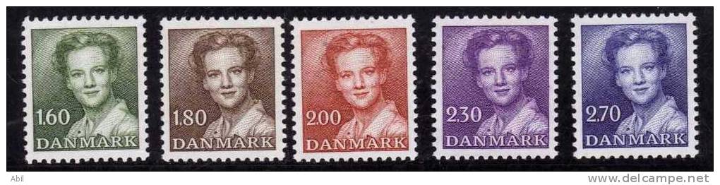 Danemark  1982 N°Y.T. : 758 à 762** - Unused Stamps