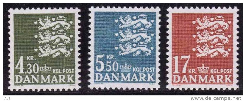 Danemark  1984 N°Y.T. : 796 à 798** - Unused Stamps