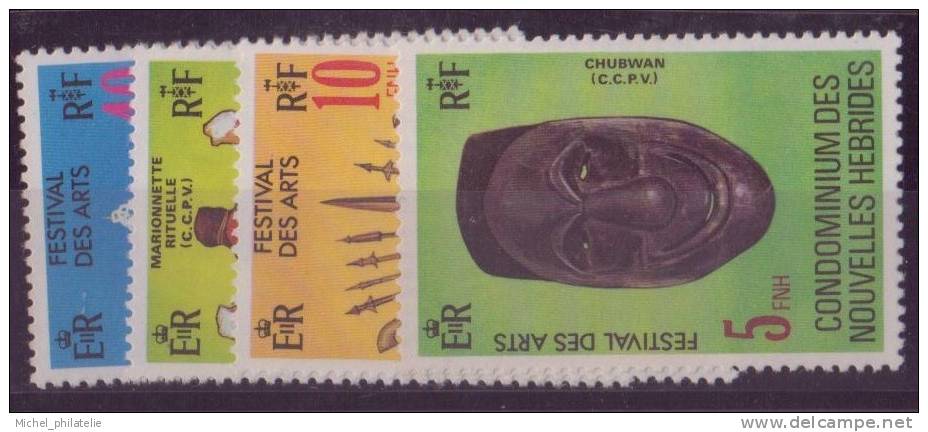 NOUVELLES-HEBRIDES N° 559/62** NEUF SANS CHARNIERE  FESTIVAL DES ARTS - Unused Stamps