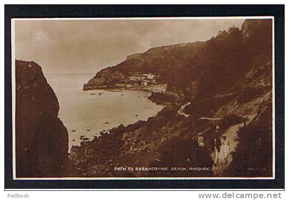 RB 543 - 1923 Real Photo Postcard - Path To Babbacombe Beach Near Torquay Devon - Torquay
