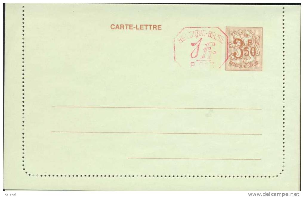 Belgique Carte-lettre 40 F M1 P023 MNH 1970 - Postbladen