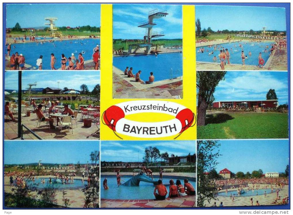 Bayreuth, Kreuzsteinbad, Mehrbildkarte, - Bayreuth