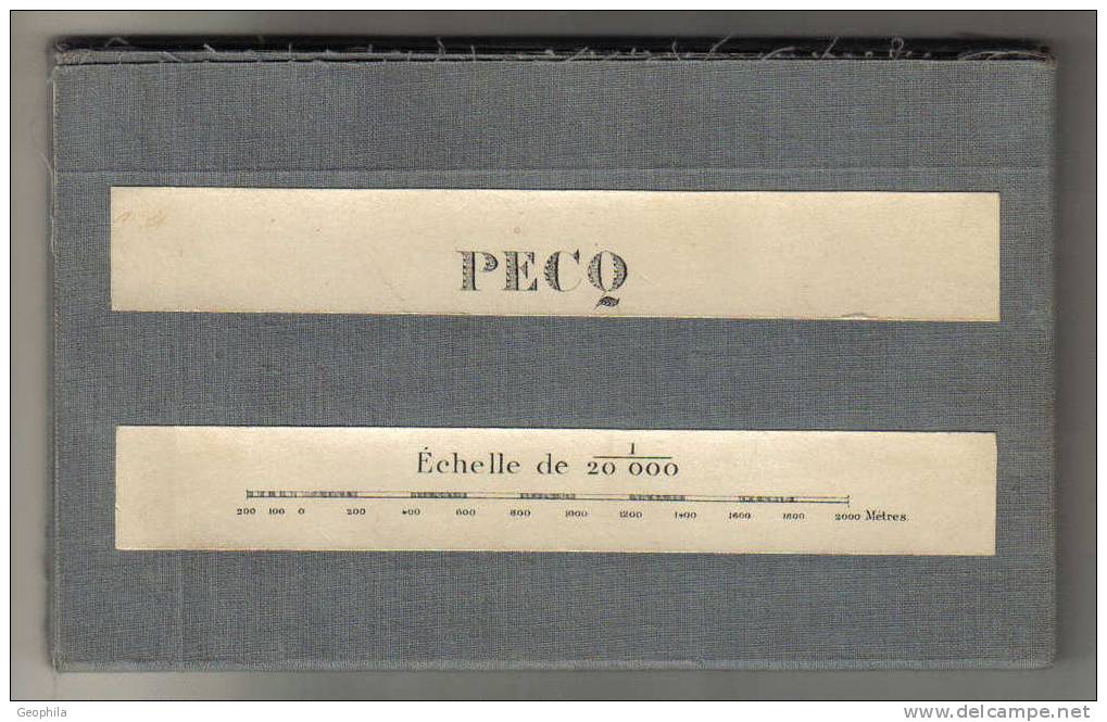 Pecq ( Hainaut ) Carte Géographiqe ( Plan ) De 1909 Imprimé En Couleurs En 1911 En Dépliant De 12 Parties H:4 Et L :3 - Sonstige & Ohne Zuordnung