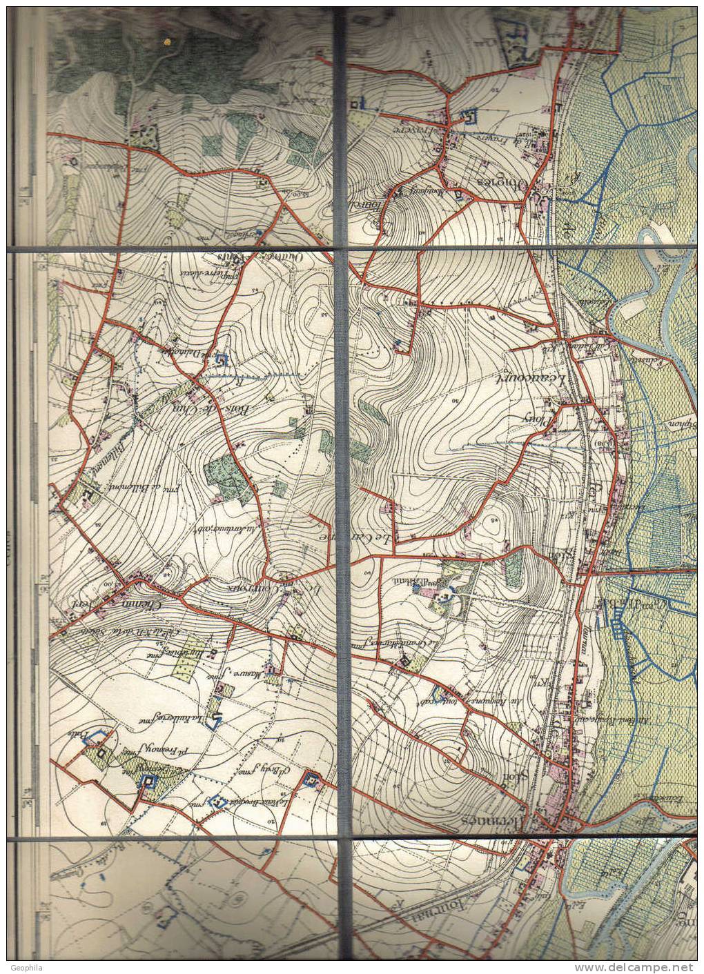 Pecq ( Hainaut ) Carte Géographiqe ( Plan ) De 1909 Imprimé En Couleurs En 1911 En Dépliant De 12 Parties H:4 Et L :3 - Sonstige & Ohne Zuordnung