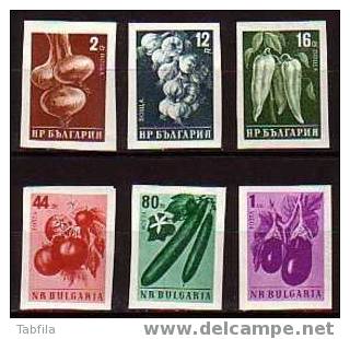 BULGARIA / BULGARIE - 1958 - Legumes - 6v Non Dent.** - Groenten