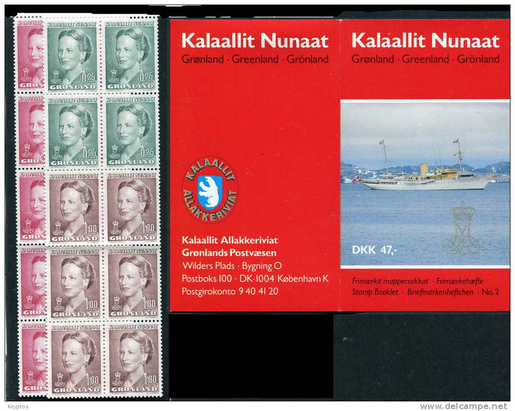 Greenland 1990 - Complete Booklet (No. 2) With 2 Blocks (20 Stamps) - Libretti