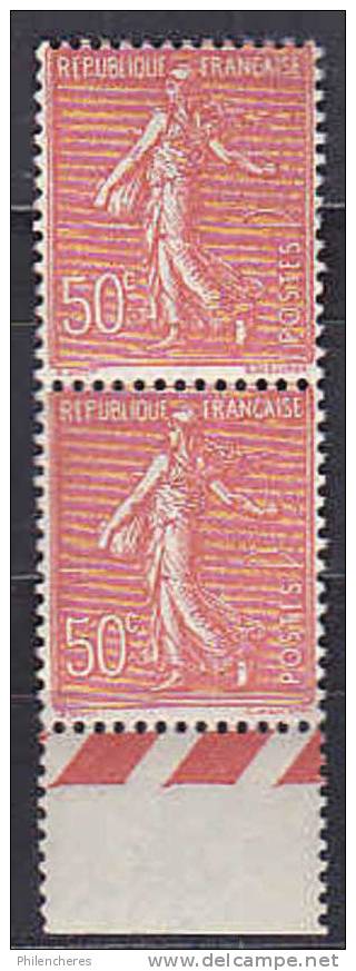 France Paire Yvert N° 199 Xx - Cote 4,6 Euros - Prix De Départ 1,5 Euros - 1903-60 Sower - Ligned