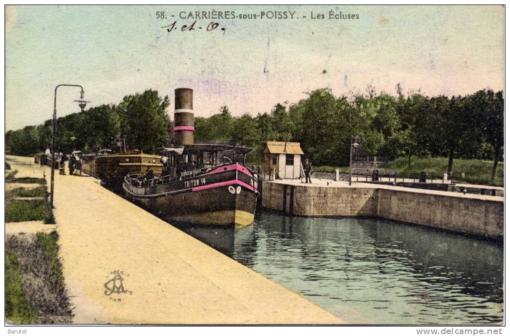 CARRIERES SOUS POISSY - Les Ecluses - - Carrieres Sous Poissy