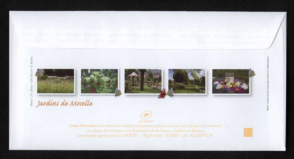 PAP PRET A POSTER  LORRAINE MOSELLE 57 JARDIN FRUITS PAPILLON - Cartoline Postali Ristampe (ante 1955)