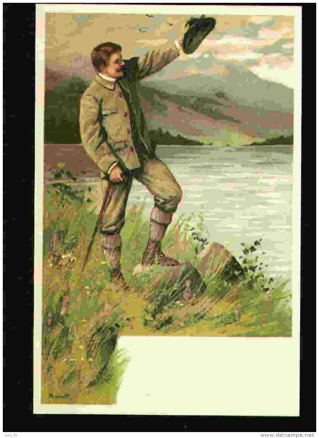 Germany Illustrator Alfred MAILICK - MEN TOURISM TOURIST Series - 5677 WW Postcard 21478 - Mailick, Alfred